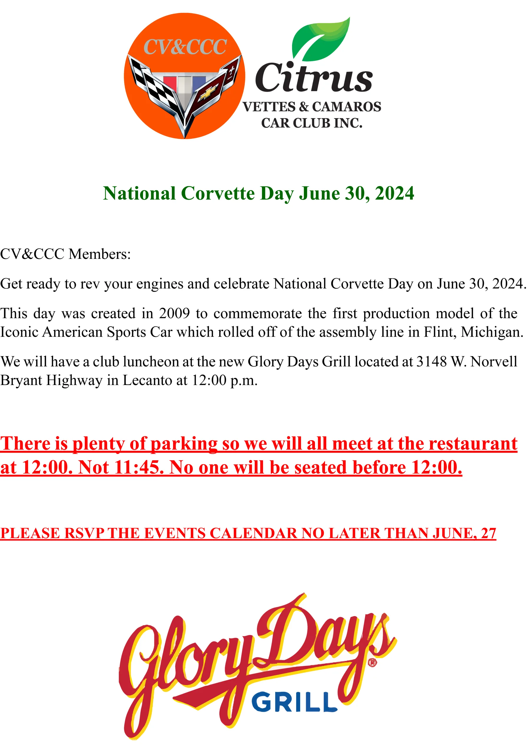 National Corvette Day June 30, 2024