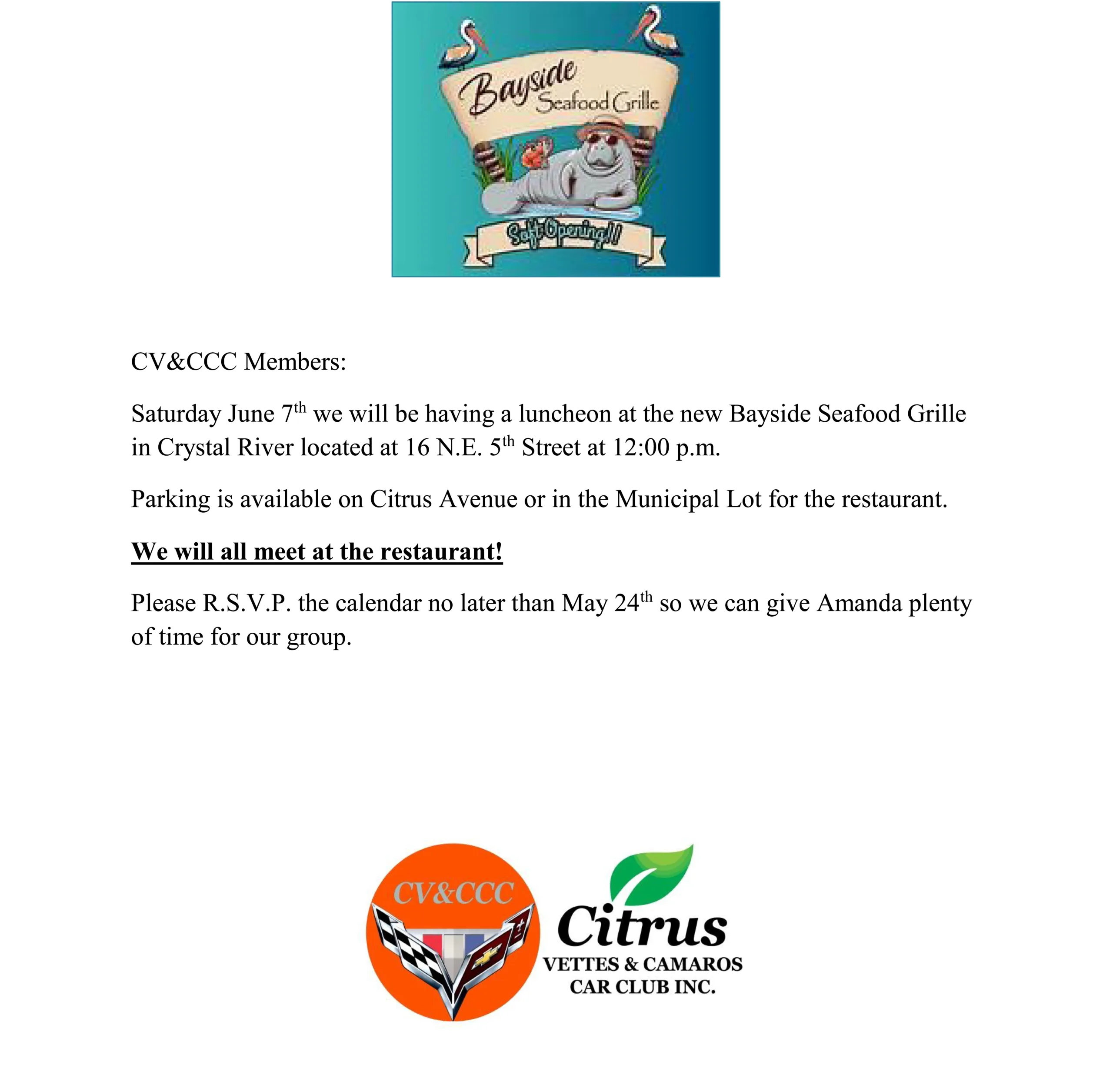 Bayside Seafood Grille Luncheon